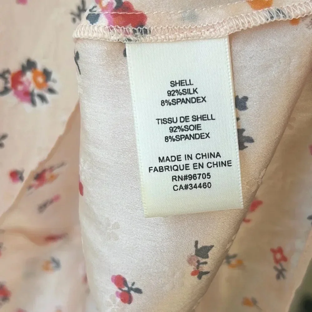 Rebecca Taylor, ‘Mia’ Floral Print Silk Ruffle Camisole In Ballet, Size 0, Pink - Picture 7 of 7